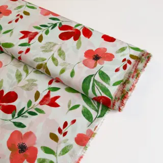 Viskóza RADIANCE Flowers Conie red digital print
