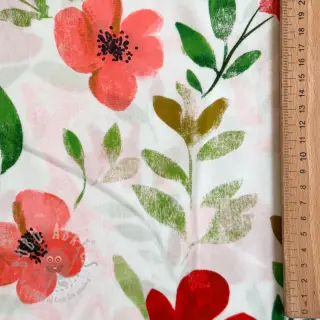 Viscose RADIANCE Flowers Conie red digital print