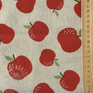 Decoratiestof Linenlook premium Apple Happy Joy