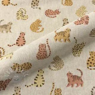 Decoratiestof Linenlook premium Cute Wild Cat