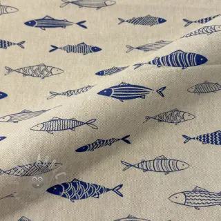 Decoratiestof Linenlook premium Fish Swimming School