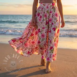 Viscose RADIANCE Flowers Conie pink digital print