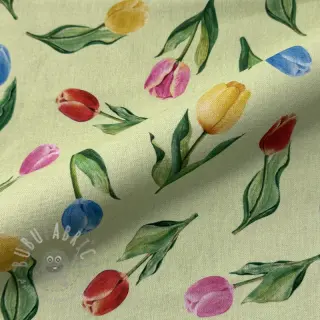 Decoratiestof Tulip Flower Field digital print