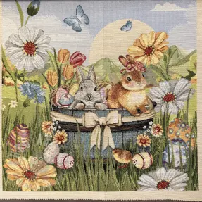Decoratiestof GOBELIN PREMIUM Floral Easter Bunny PANEL