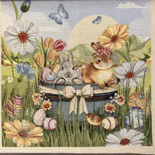 Decoratiestof GOBELIN PREMIUM Floral Easter Bunny PANEL