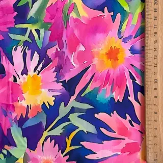 Viskóza SATIN Flowers Danna digital print