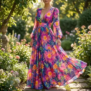 Viscose SATIN Flowers Danna digital print