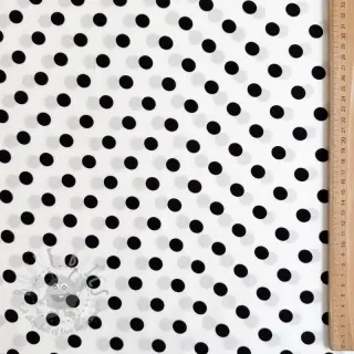 Viscose RADIANCE Polka dot white