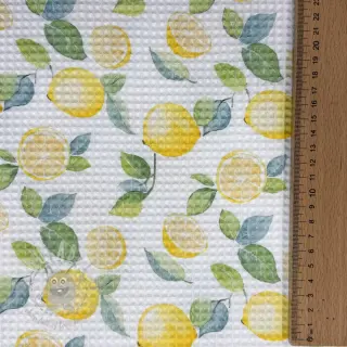 Katoen met wafelbinding Lemons digital print