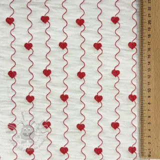 Dubbelgaas/mousseline STEPPED Heart