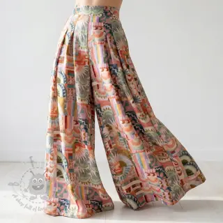 Viscose ECOVERO Abstract multi digital print