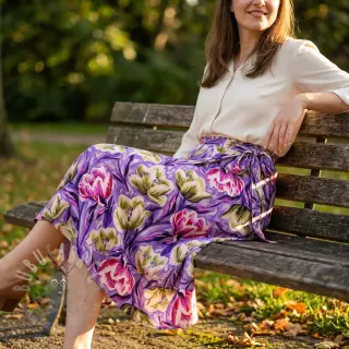 Viscose ECOVERO Flowers design En digital print