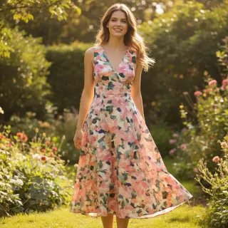 Viscose SATIN Flowers Tora digital print