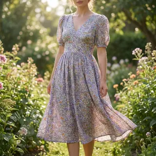Viscose ECOVERO Flowers Galia offwhite