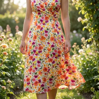 Viscose STRETCH Flowers Sonja digital print