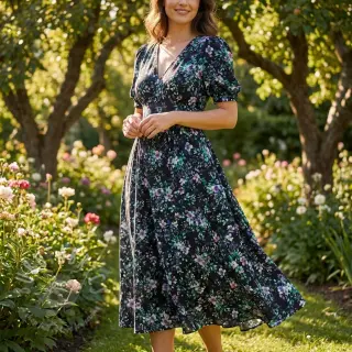Viscose RADIANCE Flowers Jamie digital print