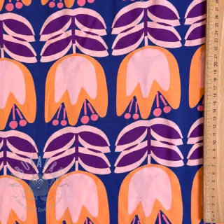 Viscose ECOVERO Flowers Celia cobalt