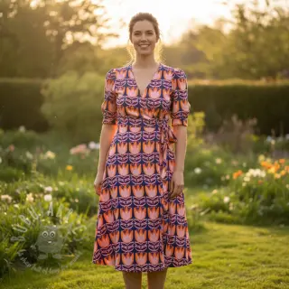 Viscose ECOVERO Flowers Celia cobalt