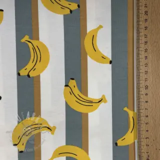 Tricot Fruits Banana white