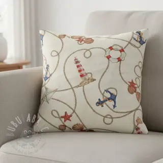Decoratiestof Linenlook Maritime Rope Mix digital print