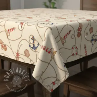 Decoratiestof Linenlook Maritime Rope Mix digital print