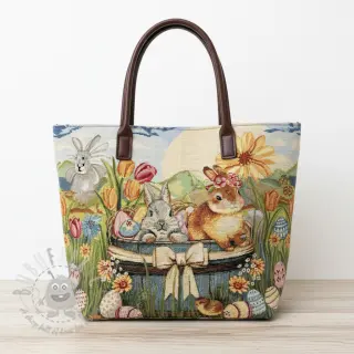 Decoratiestof GOBELIN PREMIUM Floral Easter Bunny PANEL