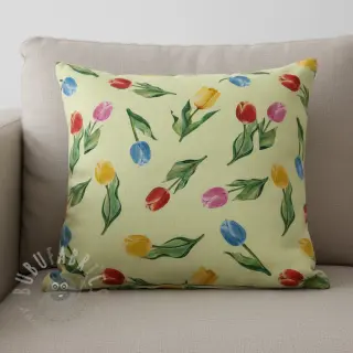 Decoratiestof Tulip Flower Field digital print