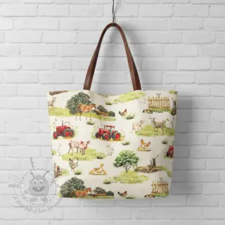 Decoratiestof Cosy Farm Animals digital print
