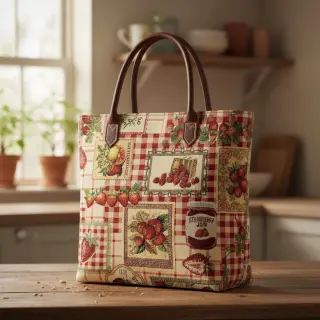 Dekoračná látka GOBELIN premium Strawberry Jam Check