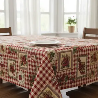 Dekoračná látka GOBELIN premium Strawberry Jam Check