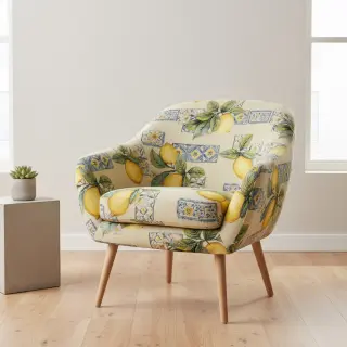 Dekoračná látka GOBELIN premium Citrus Lemon Azulejos