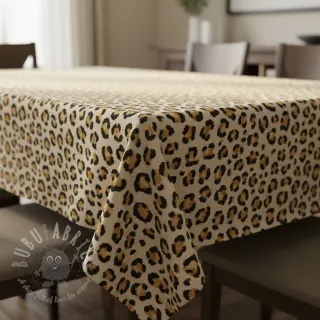 Decoratiestof Linenlook premium Leopard Animal Print