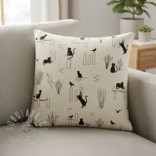 Decoratiestof Linenlook premium Cat Sea Life
