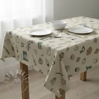 Decoratiestof Linenlook premium Bake Off Doodle