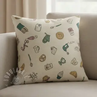 Decoratiestof Linenlook premium Bake Off Doodle