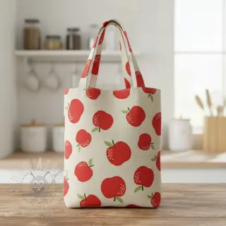 Decoratiestof Linenlook premium Apple Happy Joy