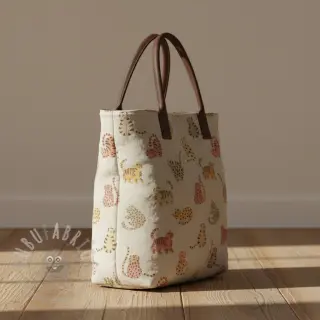 Decoratiestof Linenlook premium Cute Wild Cat