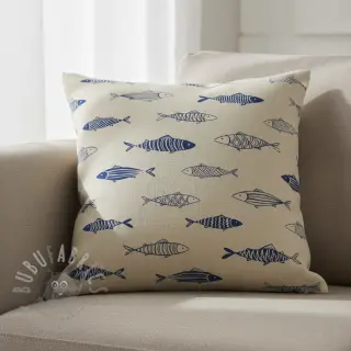 Decoratiestof Linenlook premium Fish Swimming School