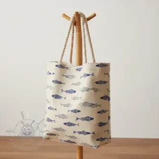 Decoratiestof Linenlook premium Fish Swimming School