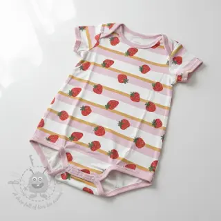 Tricot Fruits Strawberry white