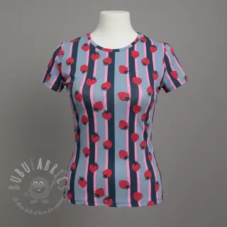 Tricot Fruits Strawberry petrol