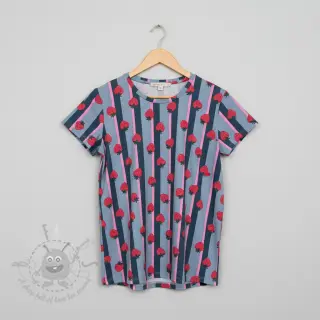 Tricot Fruits Strawberry petrol