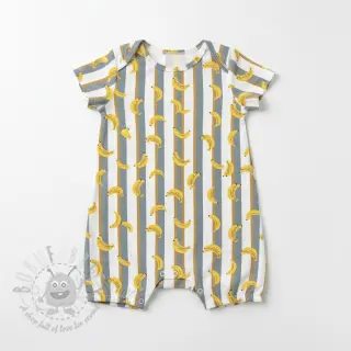 Tricot Fruits Banana white