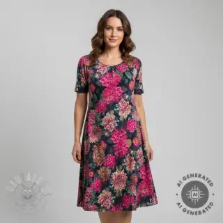 Tricot Flowers paradise digital print