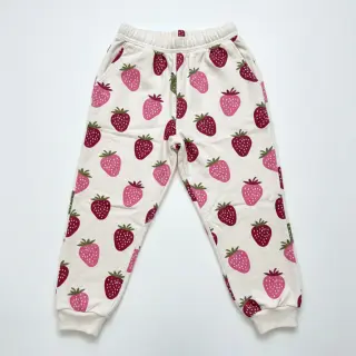 Teplákovina počesaná JOGGING Strawberries ecru