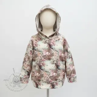 Geruwde sweaterstof Fairy tales digital print