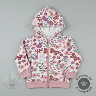 Sweaterstof Flowers Azriel offwhite