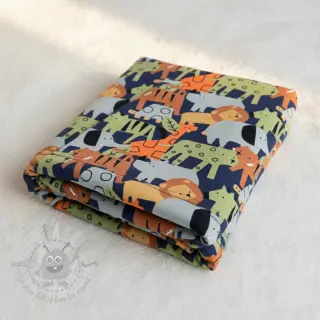 Sweaterstof Animaland navy