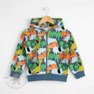Sweaterstof Animaland petrol
