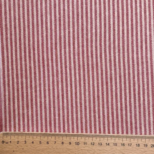 Dekoračná látka DOBBY Colored stripe cherry
